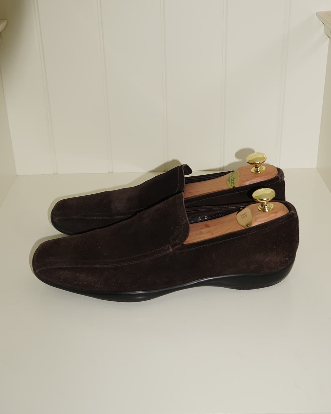 프라다 브라운 스웨이드 로퍼 상품이미지5