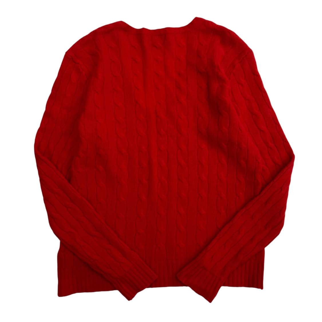 폴로 랄프로렌 블루포니 오렌지 꽈배기 앙고라 브이니트 L 상품이미지2