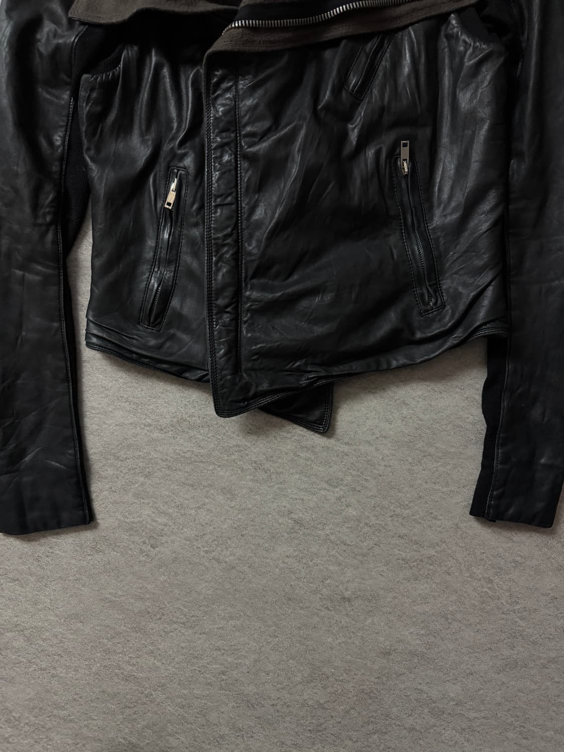 릭오웬스 램스킨 하이넥 자켓 상품이미지6