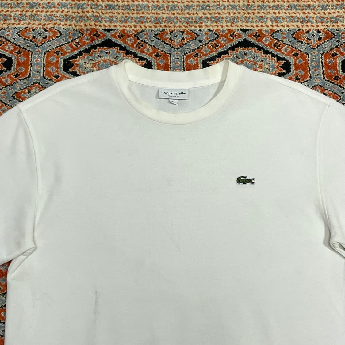 라코스테 와플 화이트 반팔티셔츠 남성S 상품이미지3