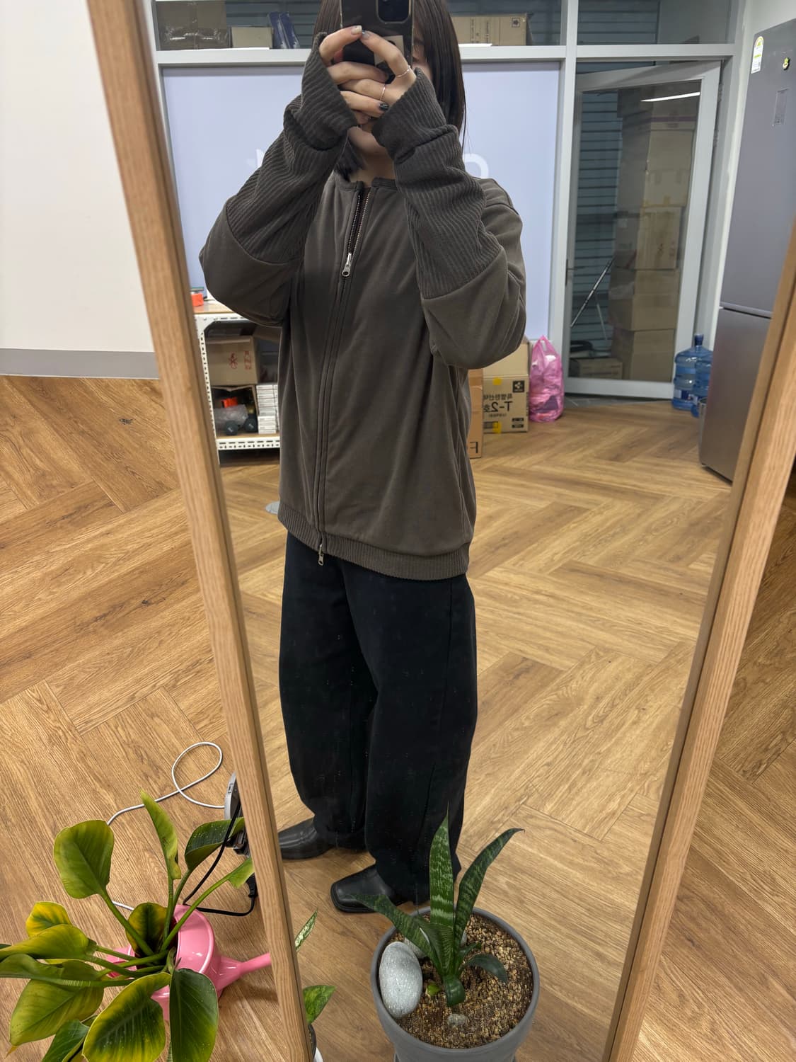 해칭룸  리버시블 레이어 가디건 모카 상품이미지1