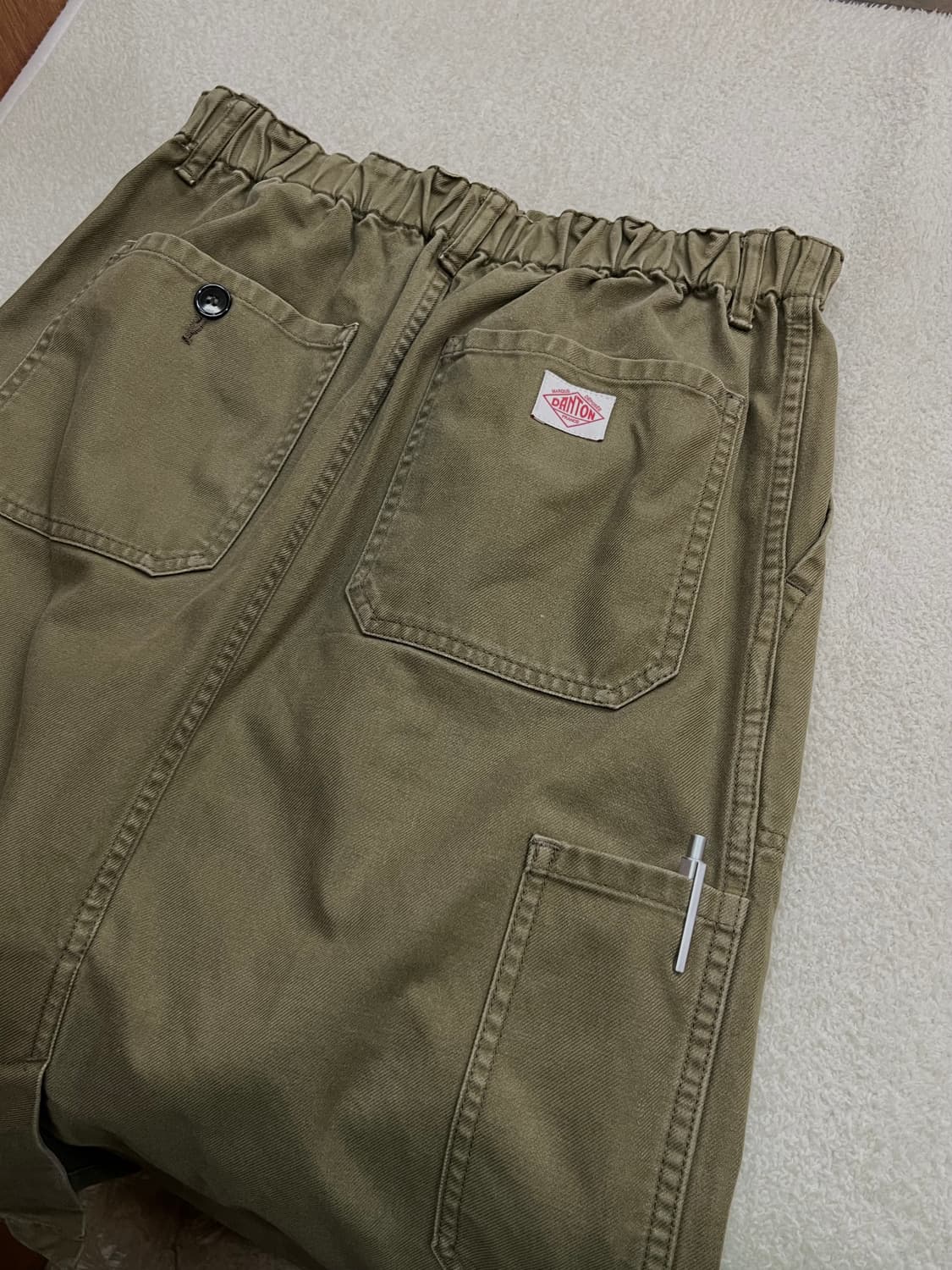 단톤 코튼 롱스커트 올리브 그린 상품이미지7