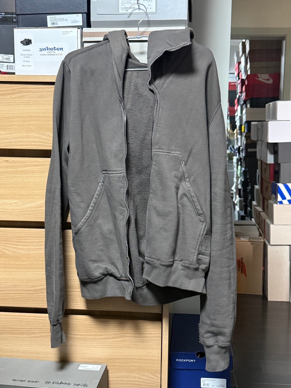 릭오웬스 사선 집업 후드 상품이미지1