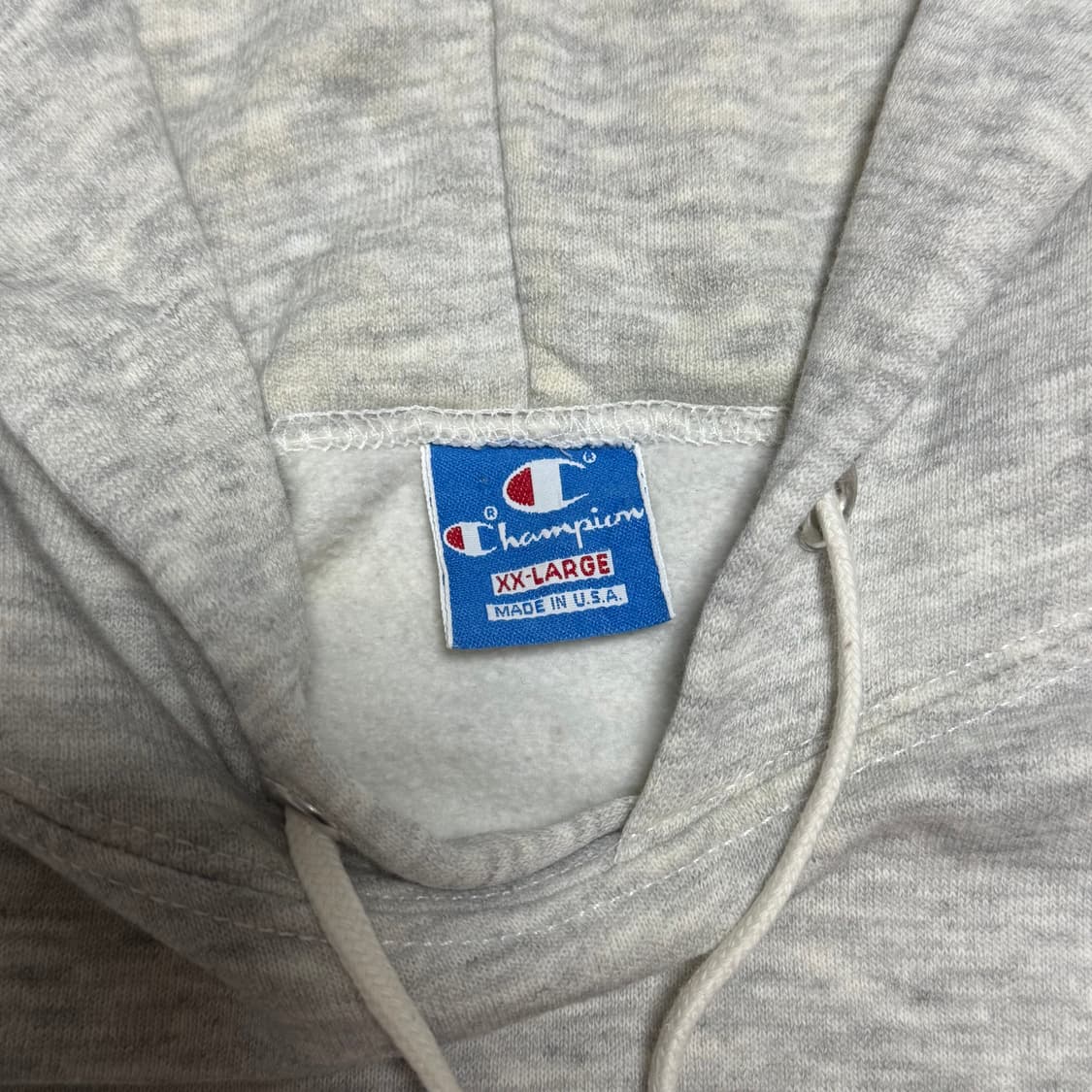 빈티지 80s USA 챔피온 그레이 오트밀 스웻 후드 상품이미지3