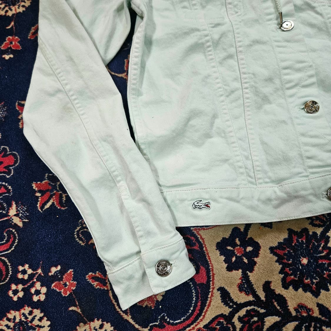 라코스테 라이브 데님 후드 크롭자켓 S 상품이미지3