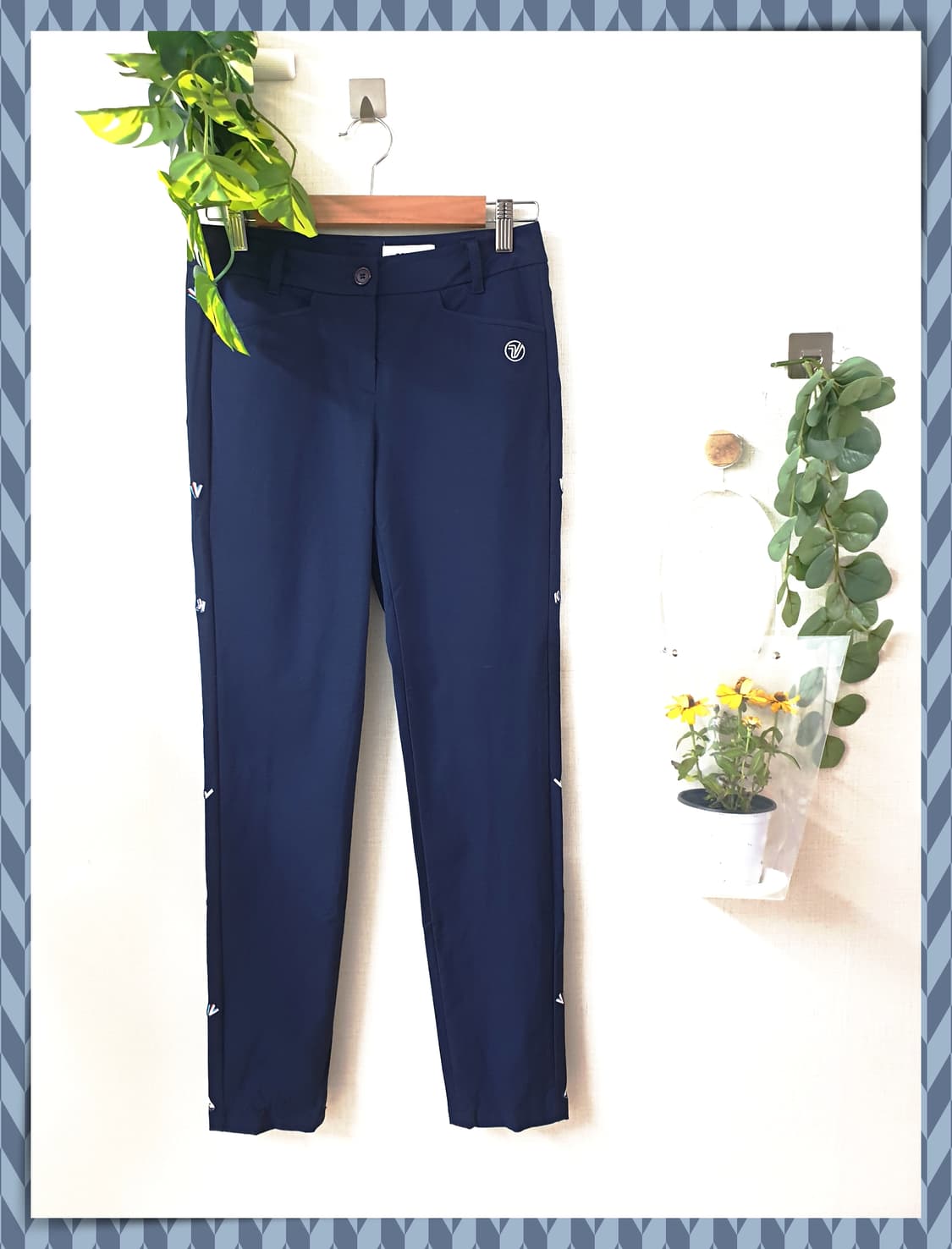Volvik 옆선로고 봄팬츠 여성골프 25인치 55 네이비 상품이미지5