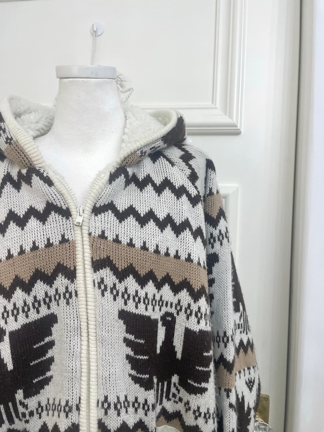 ivory brown inner fur pocket loose cowhi 상품이미지6