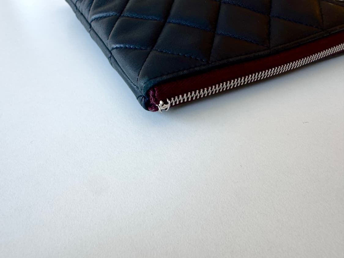 샤넬 램스킨 클러치 은장 미듐 풀구성 상품이미지8