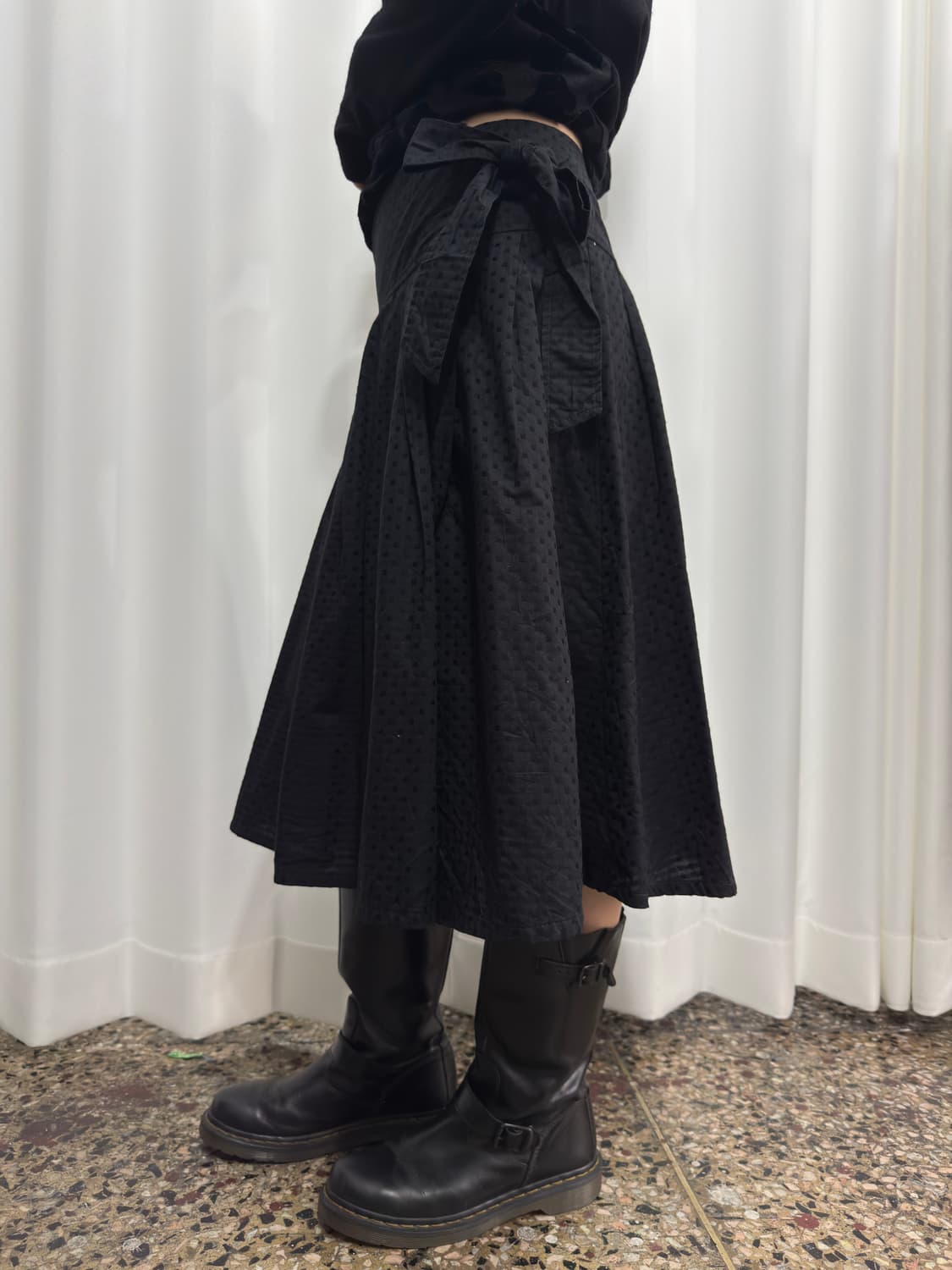 zara basic strap midi pleats skirt 상품이미지3