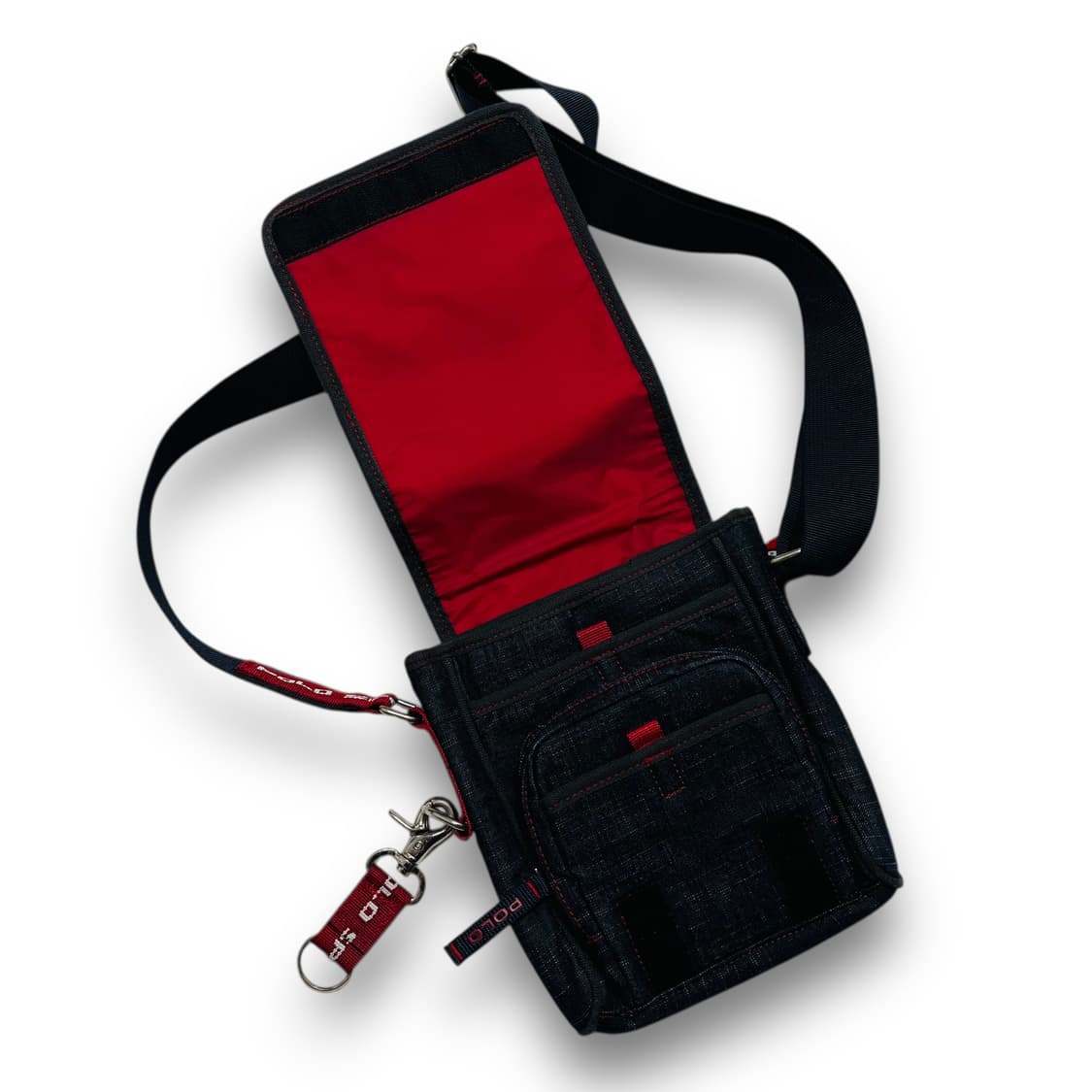 폴로 스포츠 90s 문구 키링 디테일 미니 데님 크로스백 상품이미지5