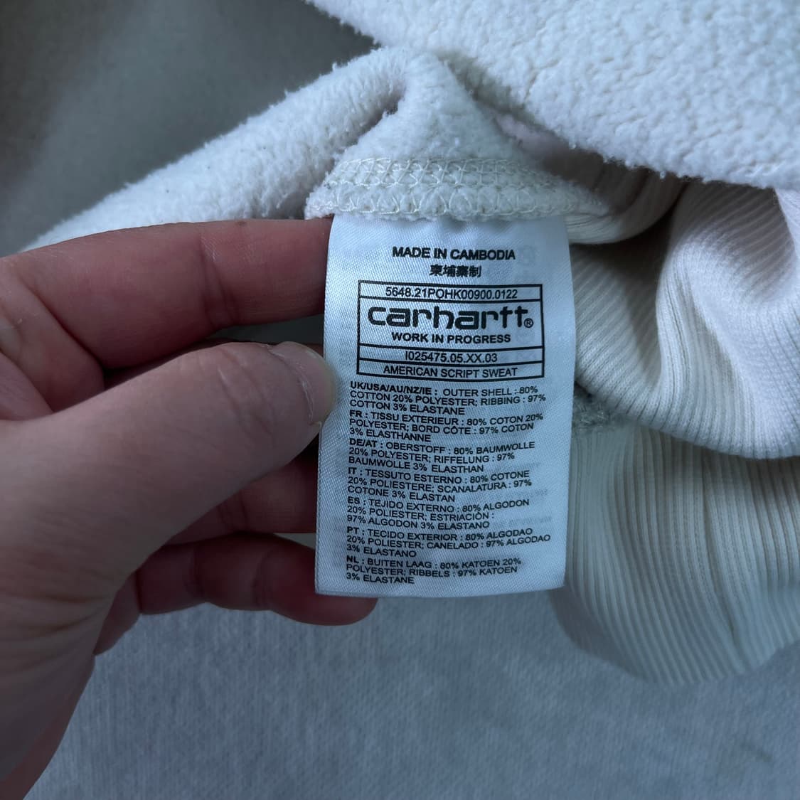 100 칼하트 wip 자수 맨투맨 상품이미지5