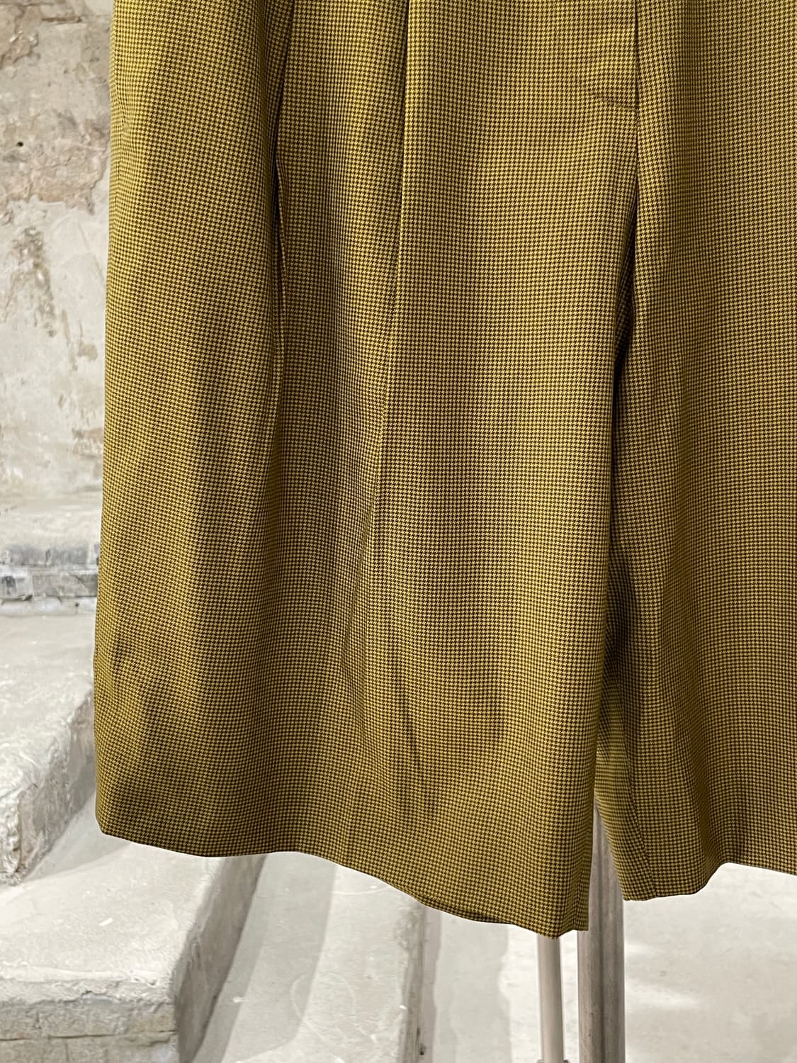 질샌더 골드 하운드 투스 체크 핀턱 와이드 카프리 팬츠 상품이미지4