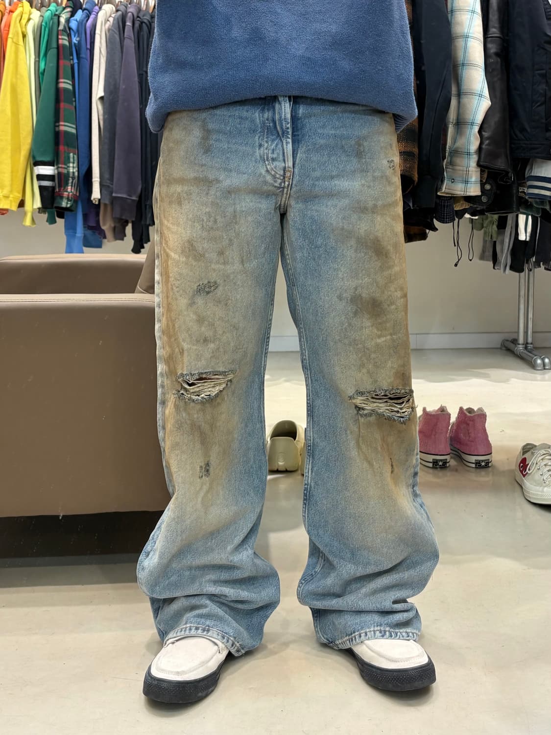 아크네 스튜디오 2021m 페니실린 머드워싱 데님팬츠 상품이미지9