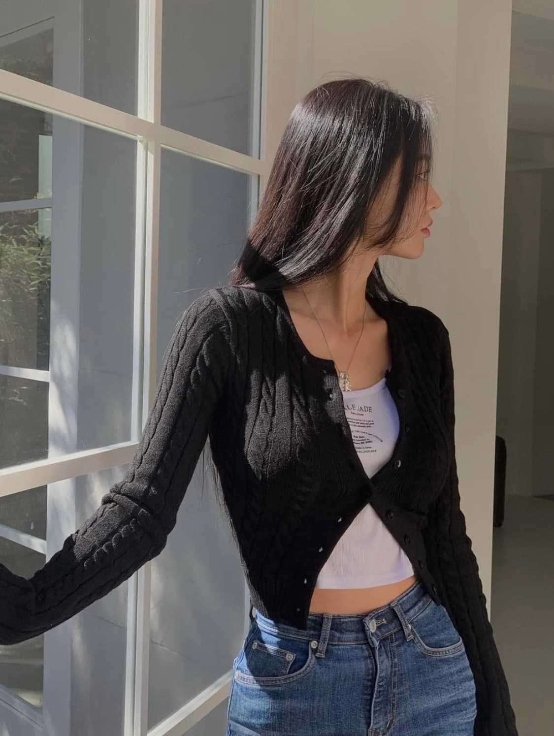 페일제이드 Twist Cadigan Black 상품이미지2