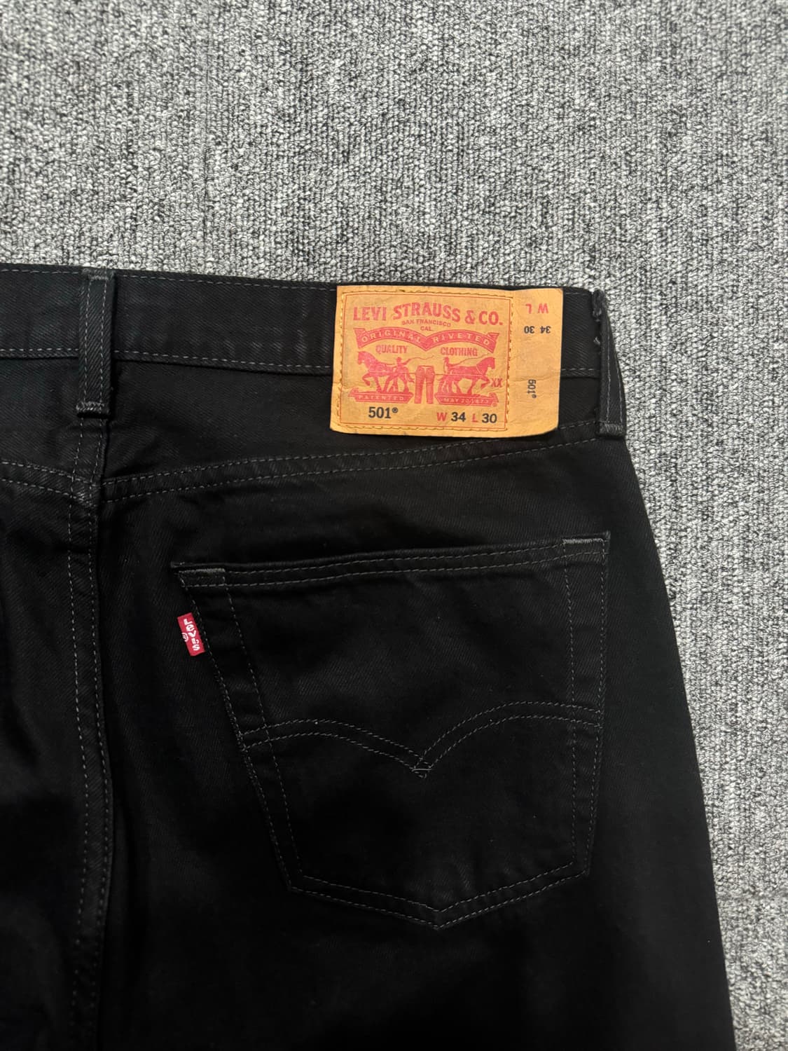 리바이스 501 블랙 BK BK 데님 상품이미지5