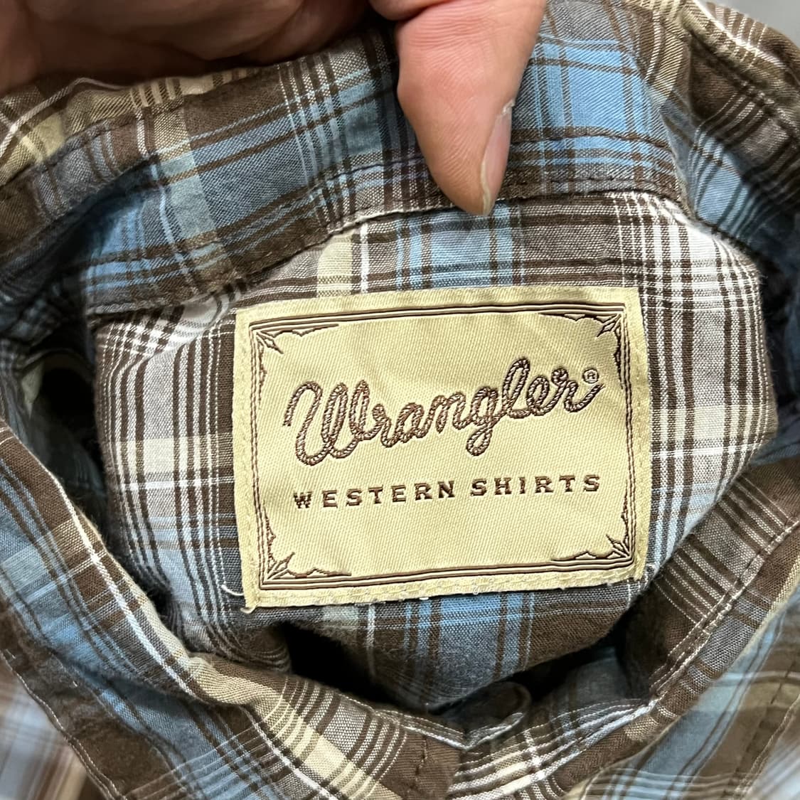  랭글러 체크 웨스턴 하프 셔츠 y16247 상품이미지5