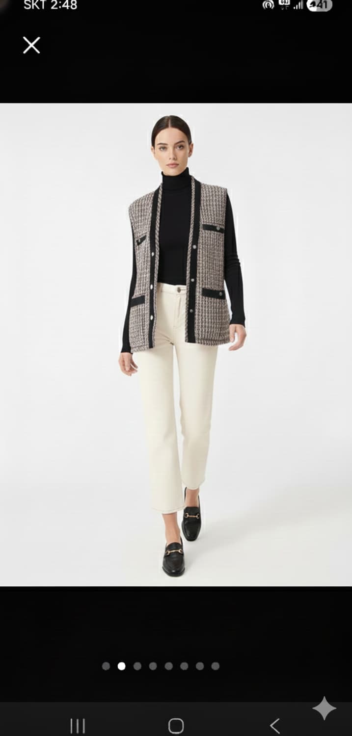 [새상품]maje 마쥬 루렉스 트위드 베스트 55사이즈 상품이미지1