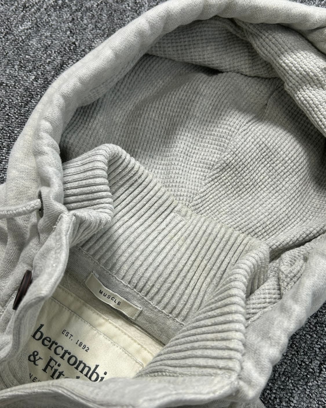 아베크롬비 멜란지그레이 버튼업 후드집업  상품이미지5