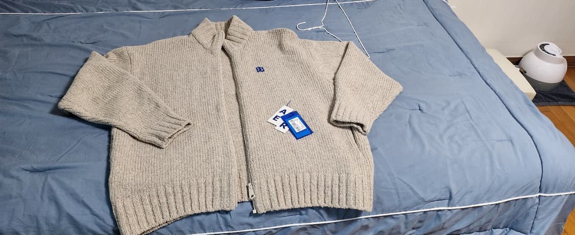 아더에러 니트집업 오트밀 xl 상품이미지2