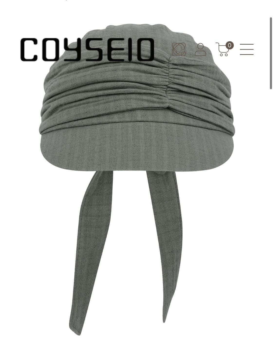 코이세이오 knot shirring cap grey 상품이미지1