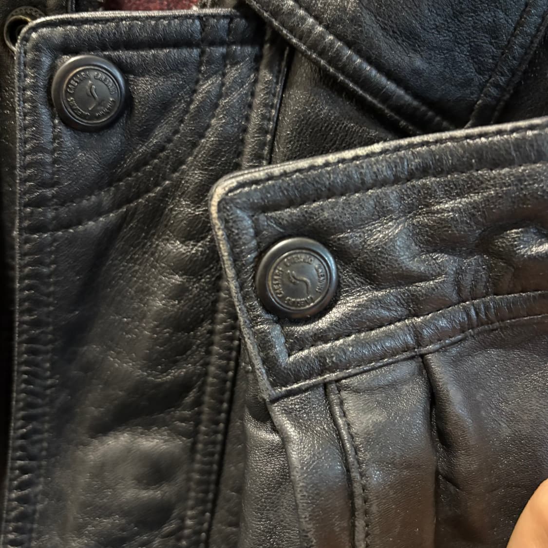 CAESARS 빈티지 소가죽 레더 카라자켓 상품이미지8