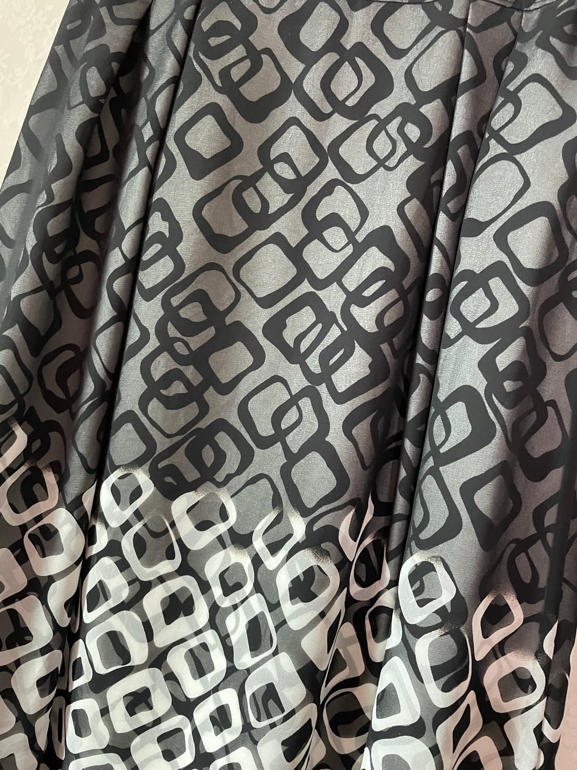 빈티지 모노톤 패턴 쉬폰 롱스커트 상품이미지6