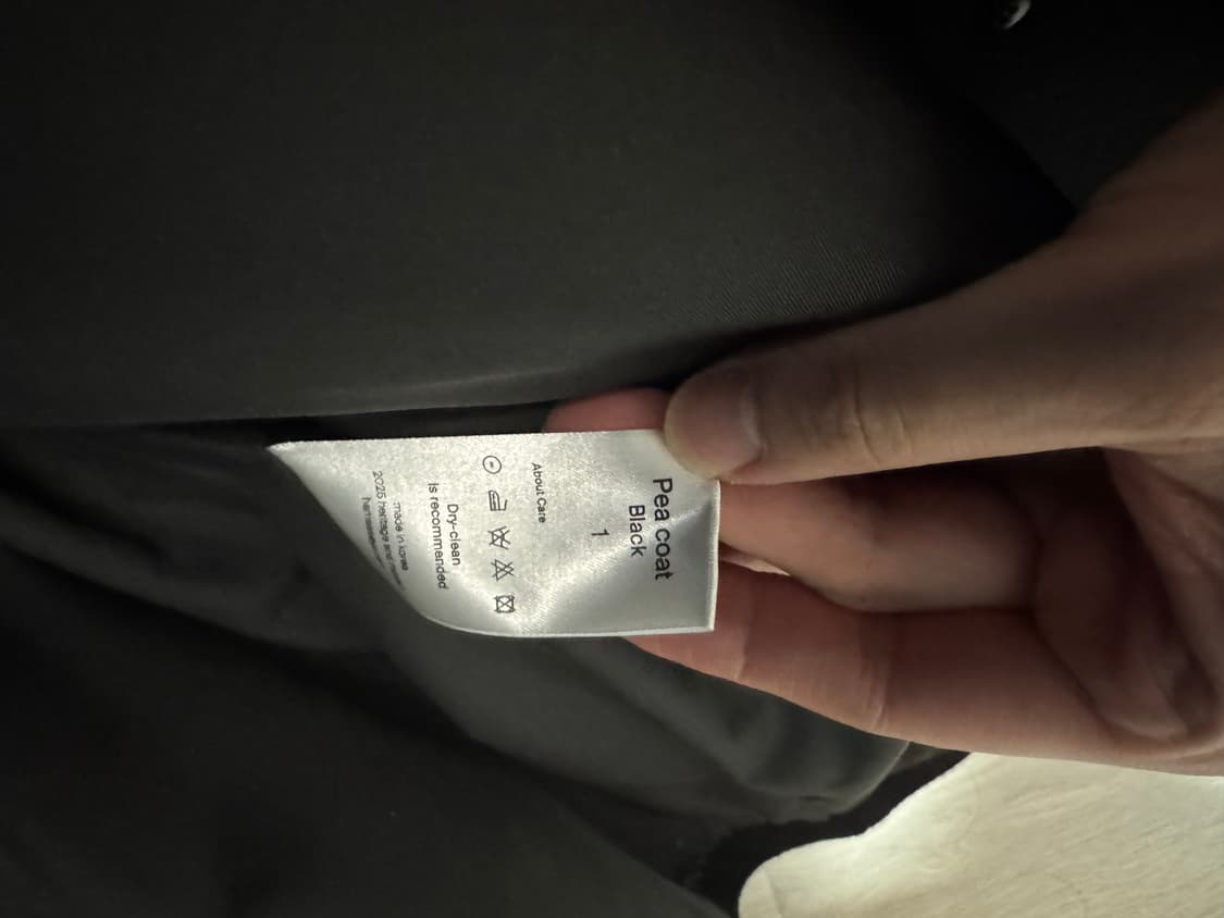 ham 햄 블랙피코트1사이즈 상품이미지2