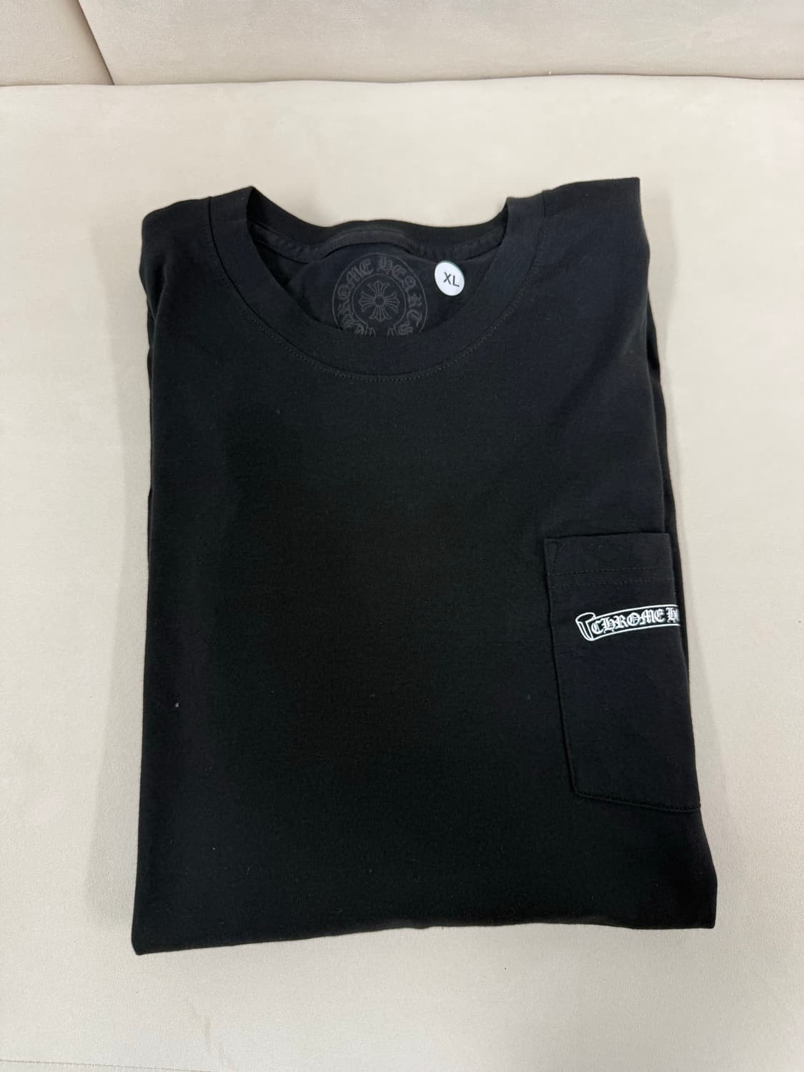 크롬하츠 스크롤 로고 롱슬리브 티셔츠 블랙 XL 상품이미지4