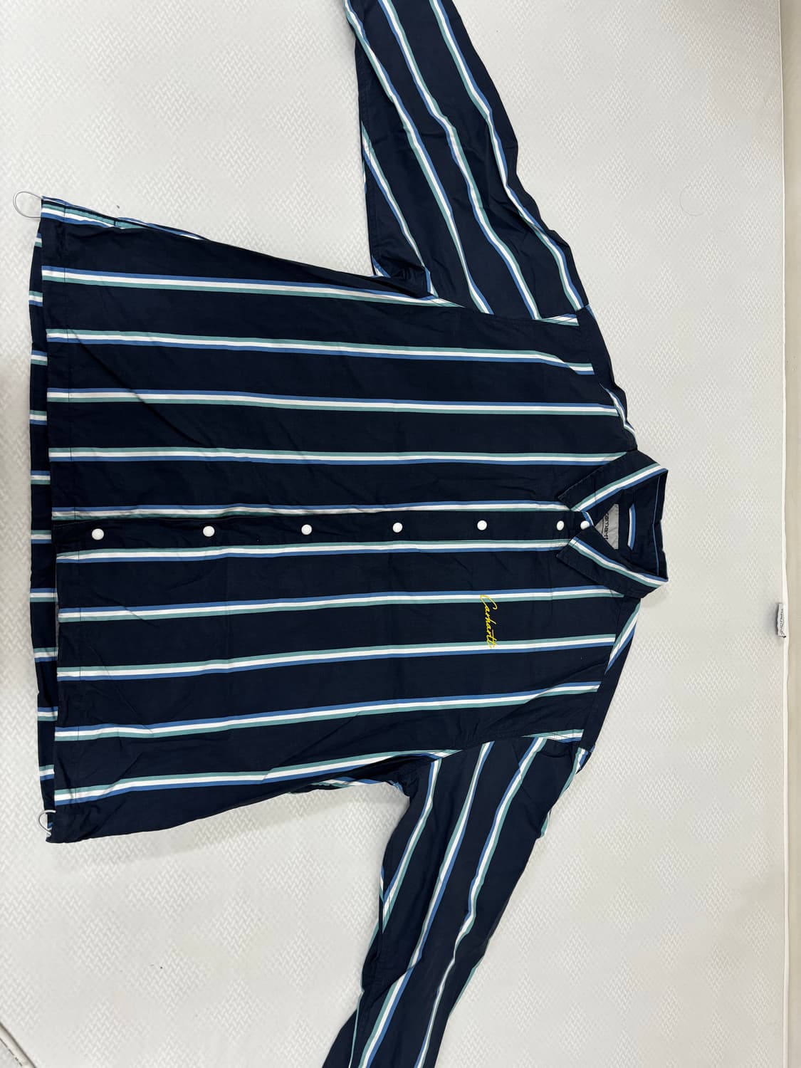 Carhartt LIS TODD SHIRT Navy/Yarrow 상품이미지1