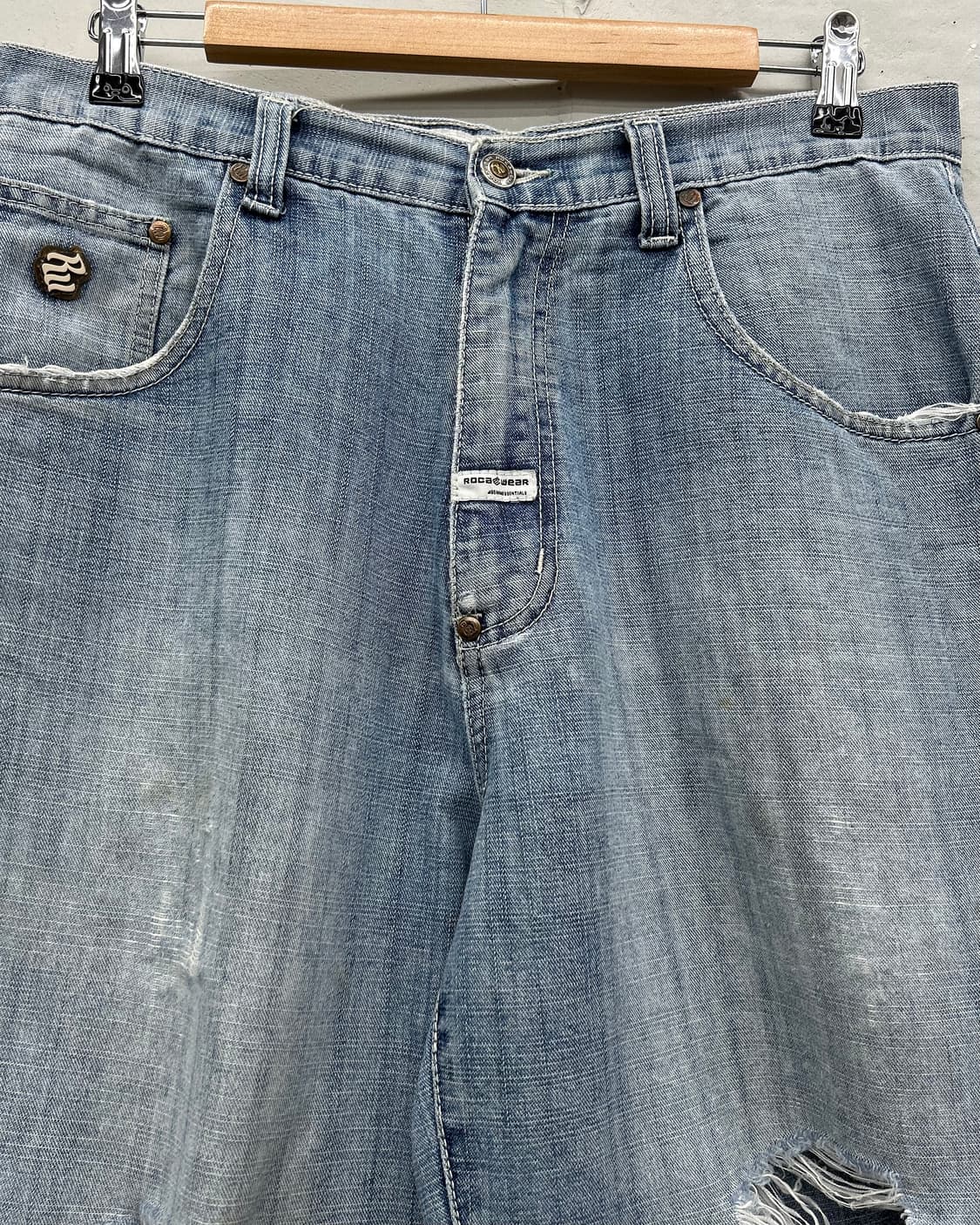 ROCAWEAR 로카웨어 백포켓 자수로고 데님 버뮤다 팬츠 상품이미지5