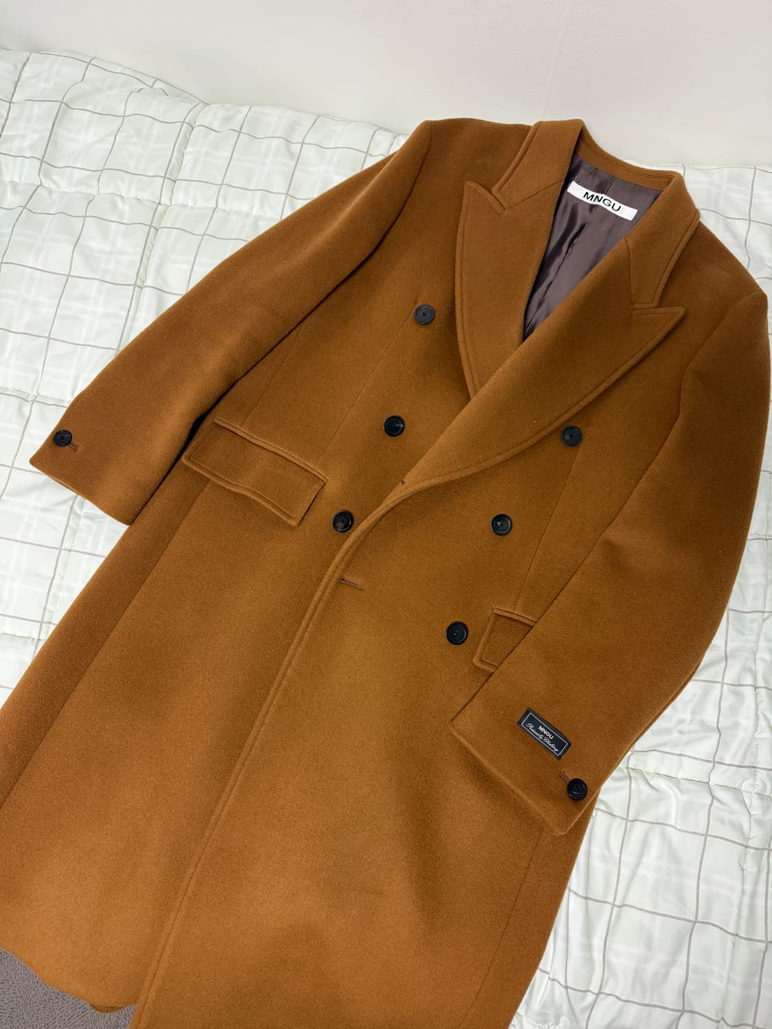 mngu 카멜 롱코트 상품이미지1