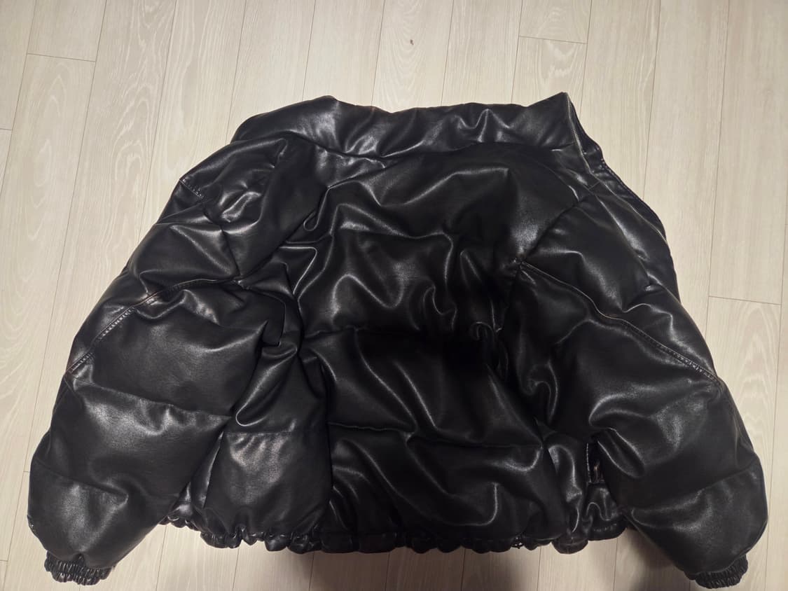 비바스튜디오 브라운 레더 덕다운패딩 XL 상품이미지3