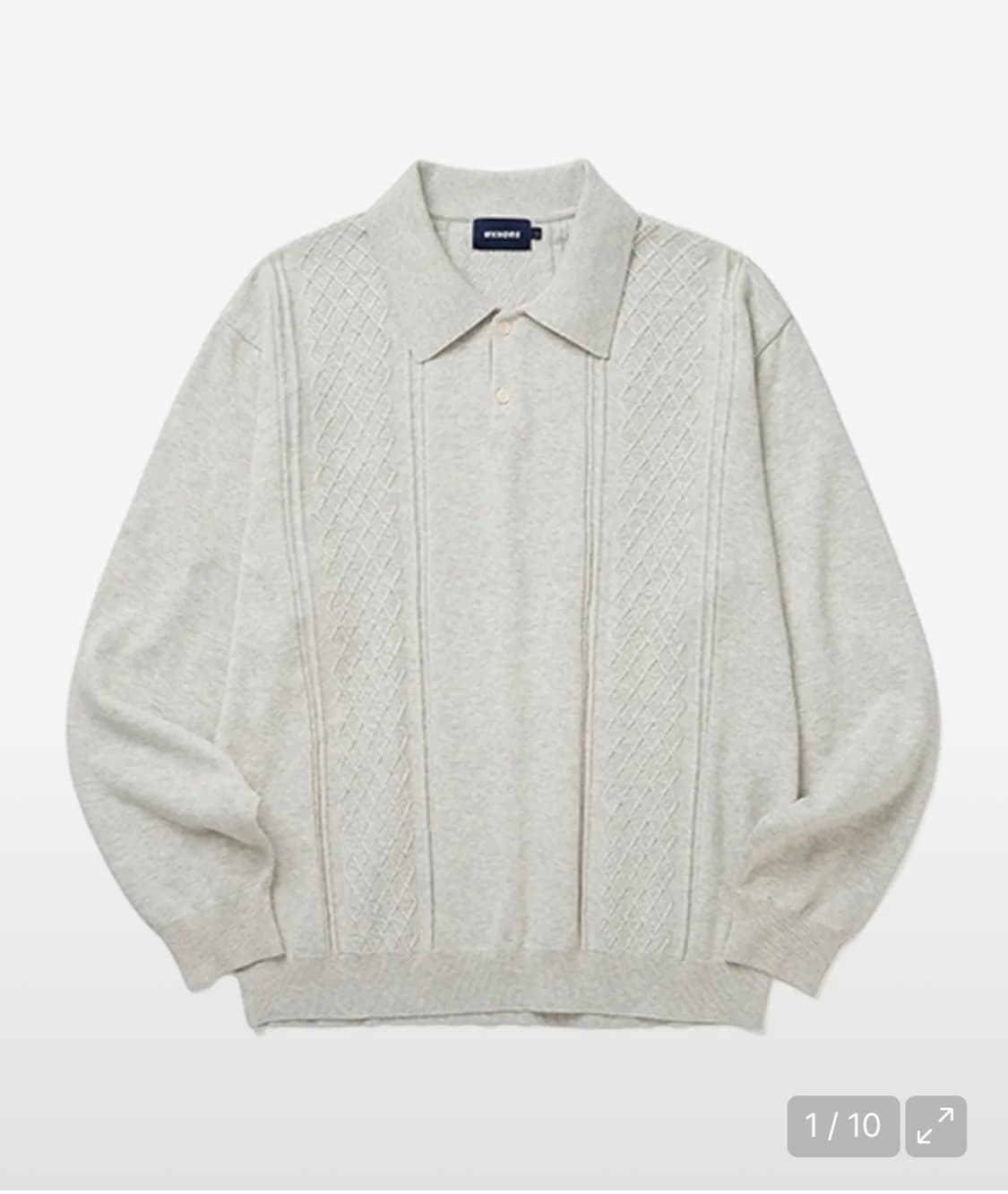 위캔더스 니티드 다이아몬드 폴로 셔츠 상품이미지2