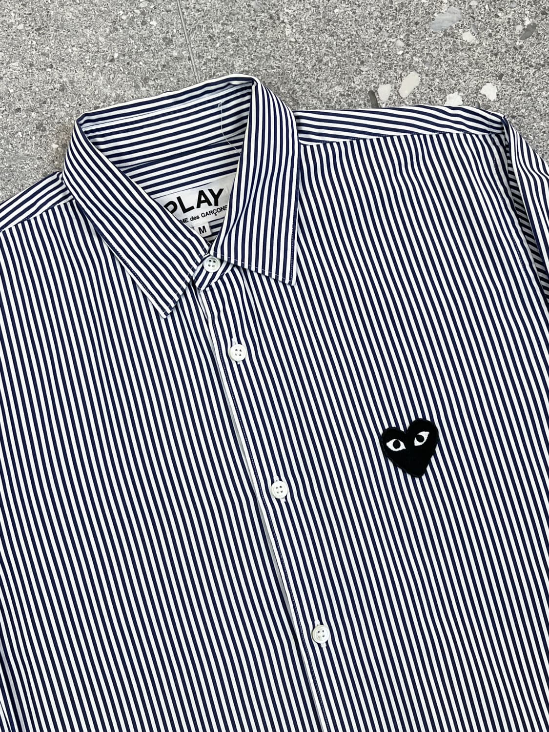 꼼데가르송 20fw 블랙하트와펜 스트라이프 셔츠 상품이미지6