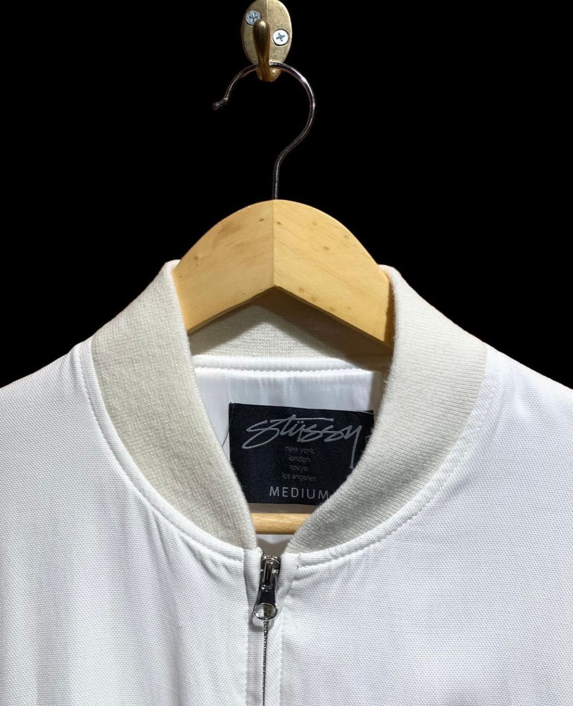 Swing top type leather blouson, men's size L unclear black type Vintage Second Hand main image 1