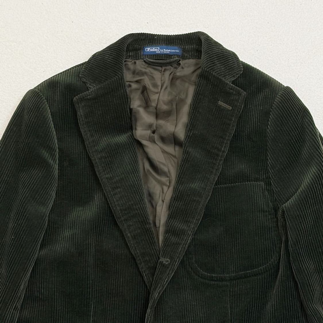 POLO 딥그린 코듀로이 엘보레더 블레이저 38R 상품이미지4