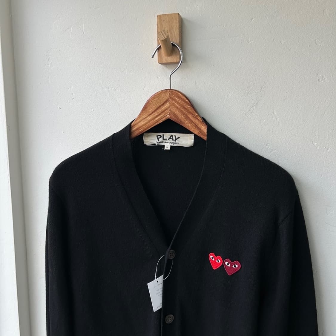 16255 - 꼼데가르송 더블 와펜 울 가디건 (울 100%) 상품이미지1