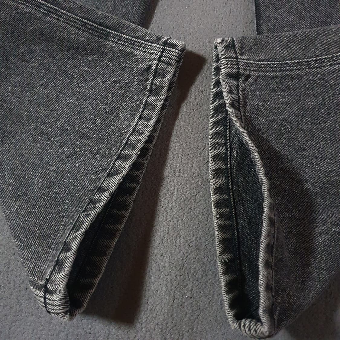 앤더슨벨 인사이드아웃 더블니 카펜터 흑청 데님 팬츠 S 30 상품이미지5