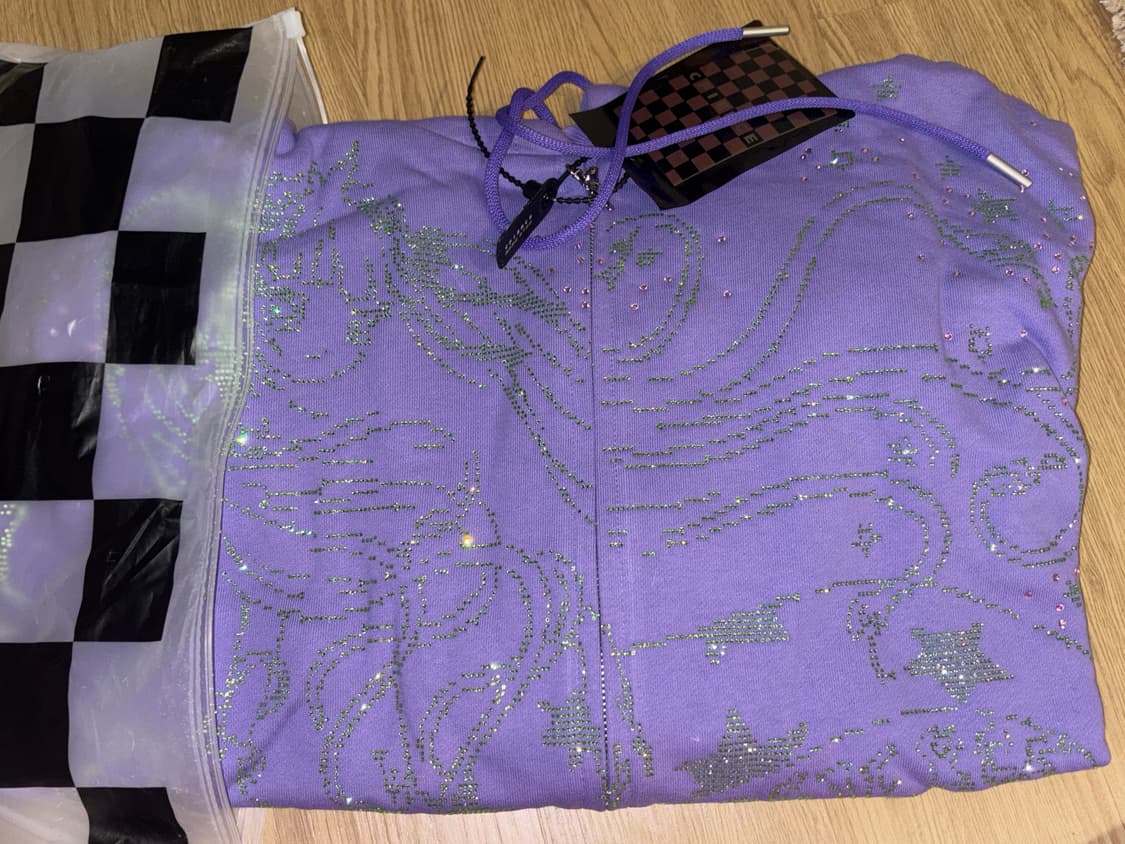 씨피어스 cfierce 스네이크걸 집업 후디 퍼플 M 상품이미지4