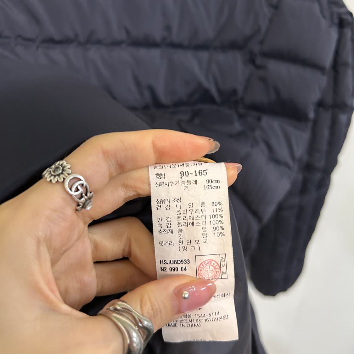 헤지스 여성 거위털 패딩 90 상품이미지3