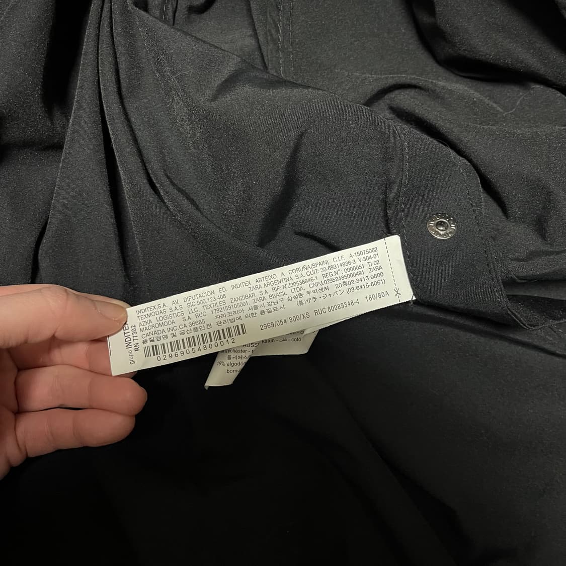 [Zara]자라 오버핏 블랙 야상 상품이미지10