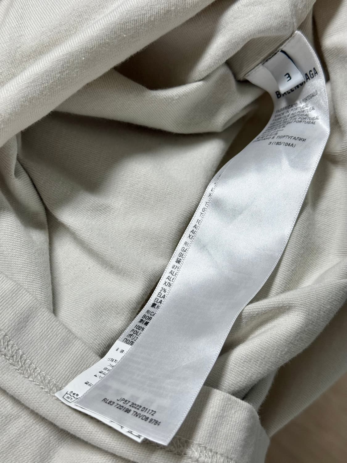 발렌시아가 xxxl 3xl 오버사이즈 인사이드아웃 티셔츠 반팔 상품이미지5