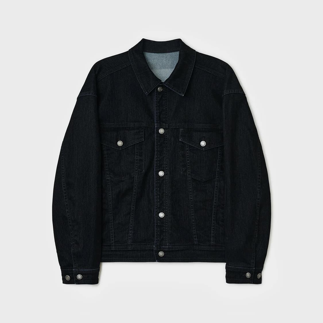 벨리에 타입-3 트러커 데님 자켓 후로킹블랙 5사이즈 판매 상품이미지1