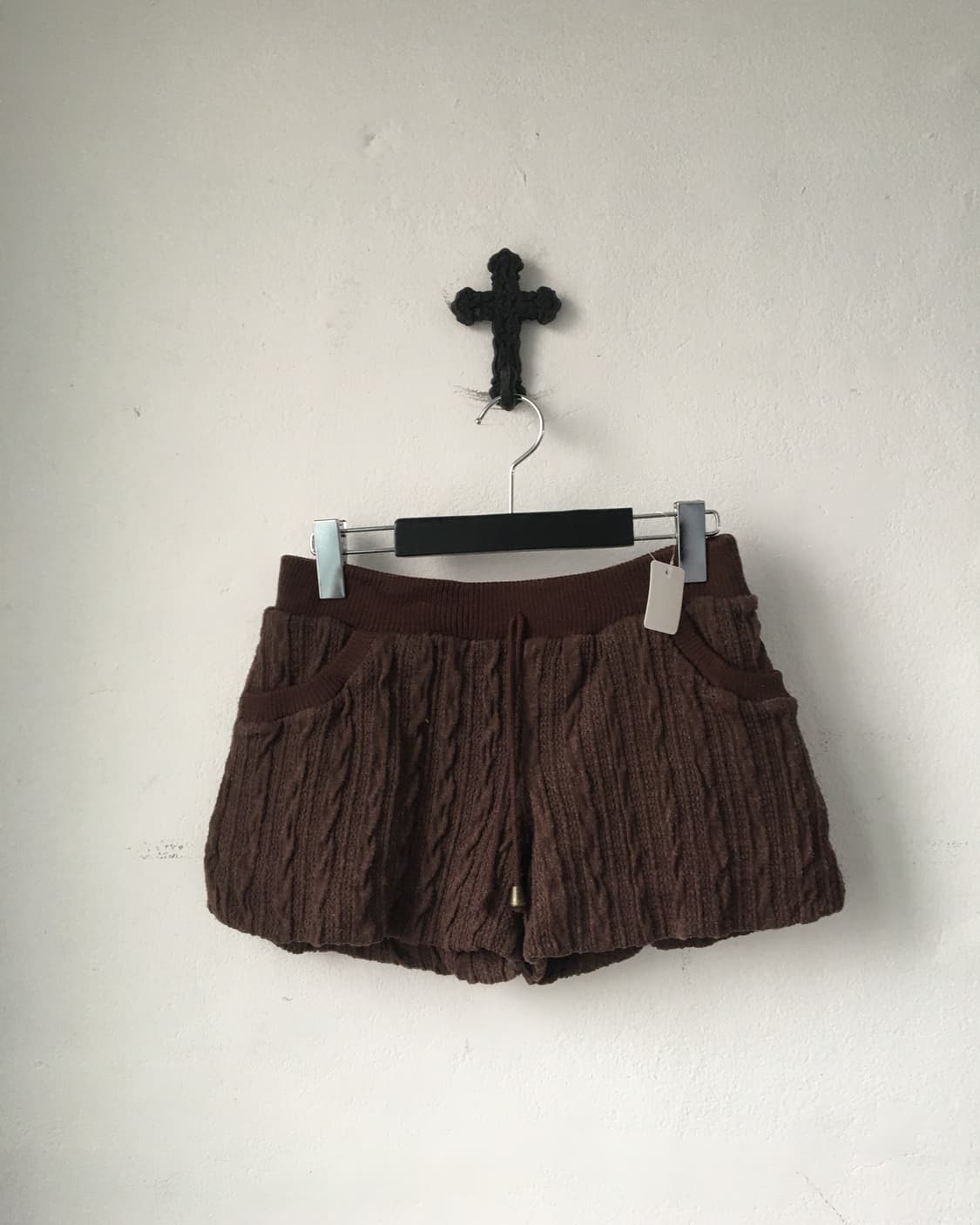 Cable pattern knit short 상품이미지1