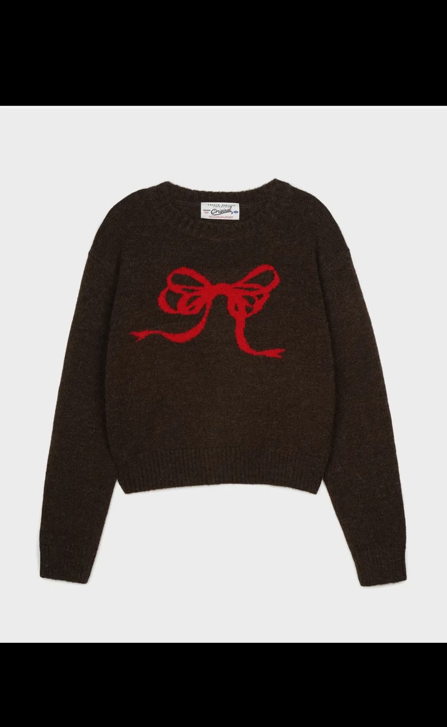 벤시몽 리본 니트 브라운 상품이미지2