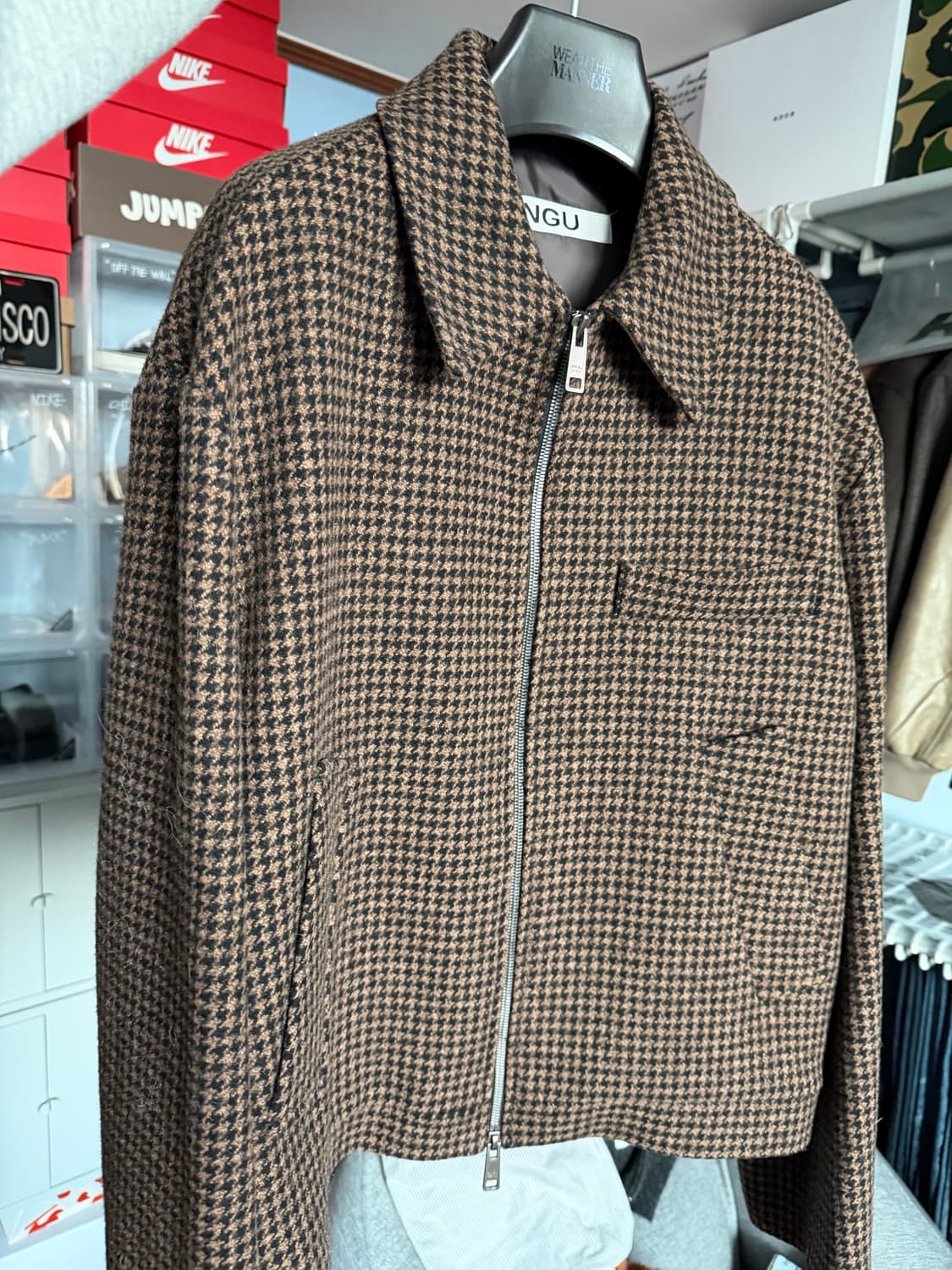 mngu 울체크 블루종 M 상품이미지1