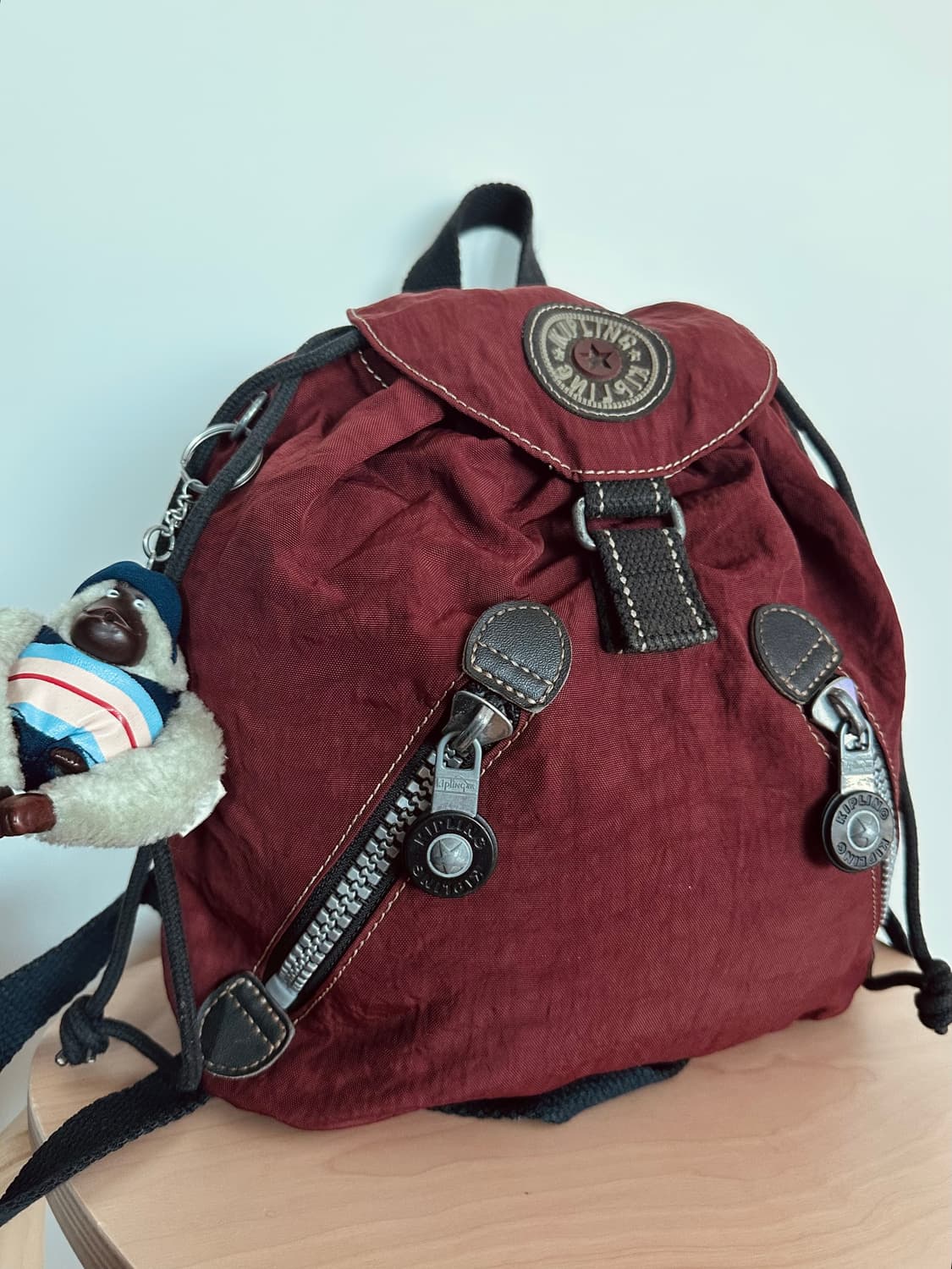 Kipling 키플링 버건디 미니 백팩 상품이미지1