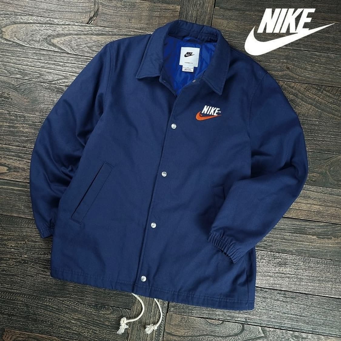 [나이키] 빅로고 코치 자켓 네이비 M19187 상품이미지1