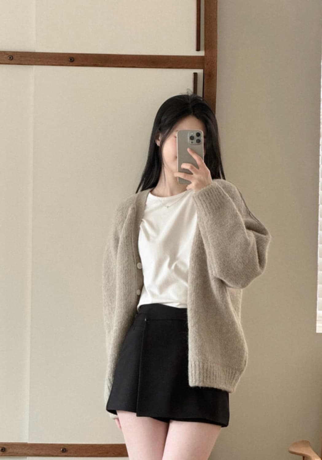 Uur 유유알 브리드 랩 스커트-팬츠 [블랙] 상품이미지6