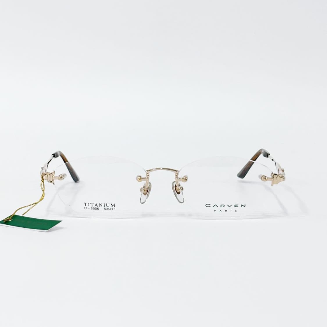 키지클럽 CARVEN 골드 포인트 무테 데드스탁 빈티지안경 상품이미지2